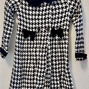 Blueberi Boulevard Black and White Houndstooth Dress